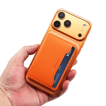 Portafoglio per cellulare Magnete Flip Pocket Card Storage Portafoglio per borsa con fibbia magnetica in ecopelle di lusso