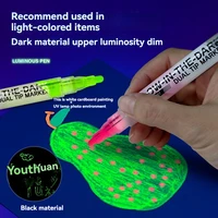8 Colors/set Neon UV Fluorescent Acrylic Paint Pens, Paint Markers, Glow in The Dark Bright DIY Luminous Marker Pen Art Supplies 2