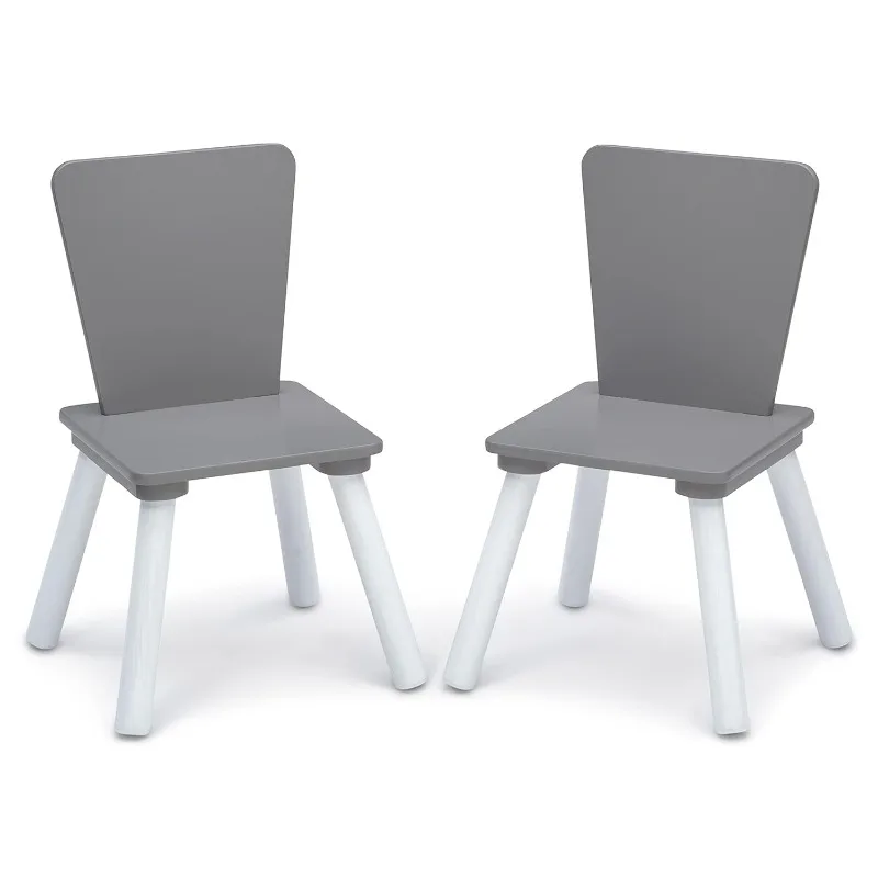 4-Piece Toddler Playroom Set Grey/White