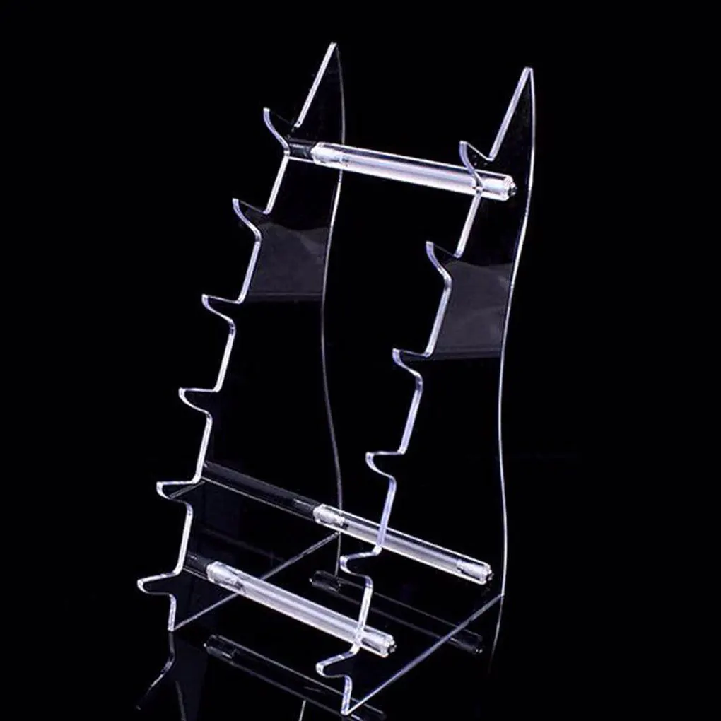 1pc Six Layers Heavy Duty Acrylic Knife Holders Pocket Knife Easel Holder Hunting Survival Knife Holder Home Kitchen Storage 2