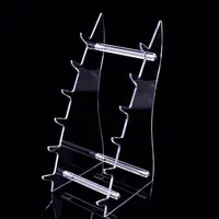 1pc Six Layers Heavy Duty Acrylic Knife Holders Pocket Knife Easel Holder Hunting Survival Knife Holder Home Kitchen Storage 2