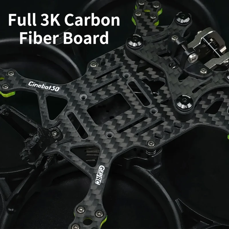 GEPRC GEP-CT30 프레임 키트, 탄소 섬유 COB 라이트 스트립, RC FPV 시네후프 프리스타일 드론용 BEC, 3 인치 FPV 쿼드콥터, Cinebot30
