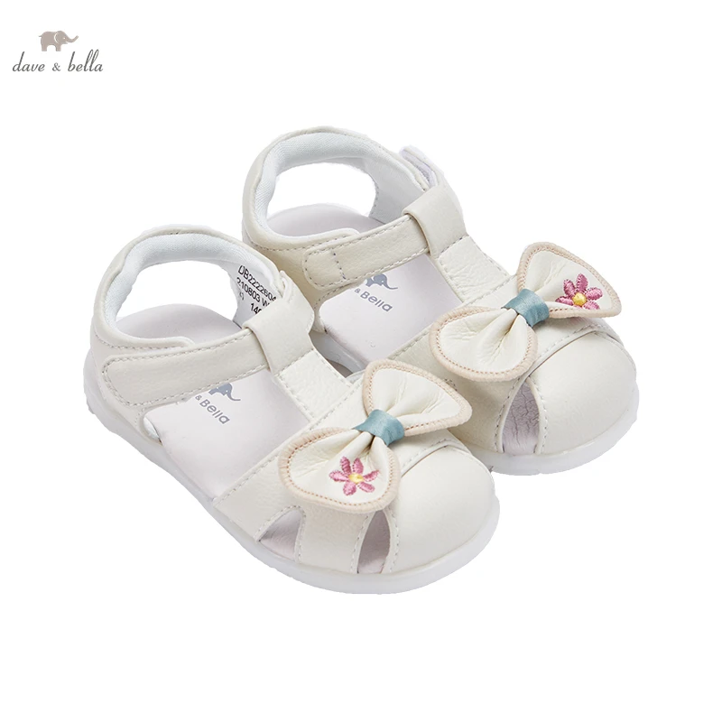 DB2222604 Dave Bella summer fashion baby girls bow appliques shoes cute children girl brand shoes