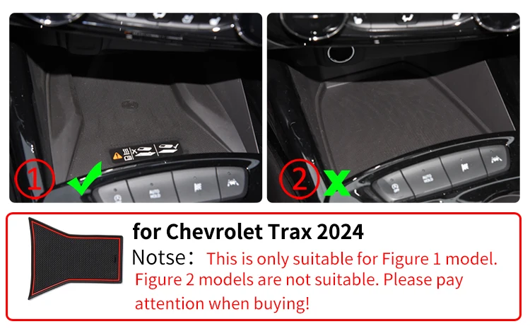 LUCKEASY für Chevy Chevrolet Trax 2024 2025 Auto-Türschlitz-Matte Rutschfeste Türfach-Auskleidung Innenraum-Zubehör 13-teiliges Set – Detail 1