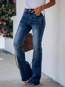 Jeans Haute pour Femme, Pantalon en Denim, Vêtement Chaud, Nouvelle Collection 1