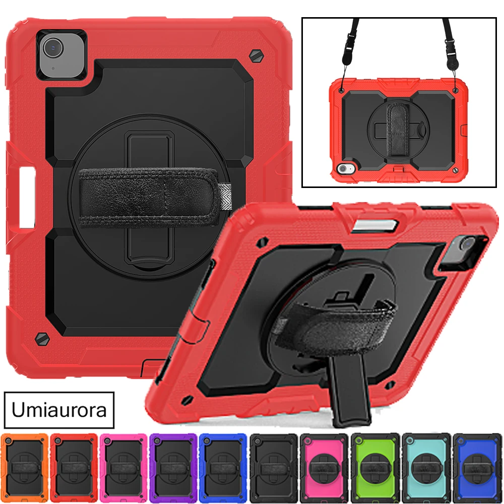 Per Ipad Pro 11 12.9 Pollici Mini 6 Air 2 3 4 5 10.9 10.2 7Th 8Th 9Th 10Th Gen Case Kids Antiurto Rotazione Cinturino A Mano Stand Funda
