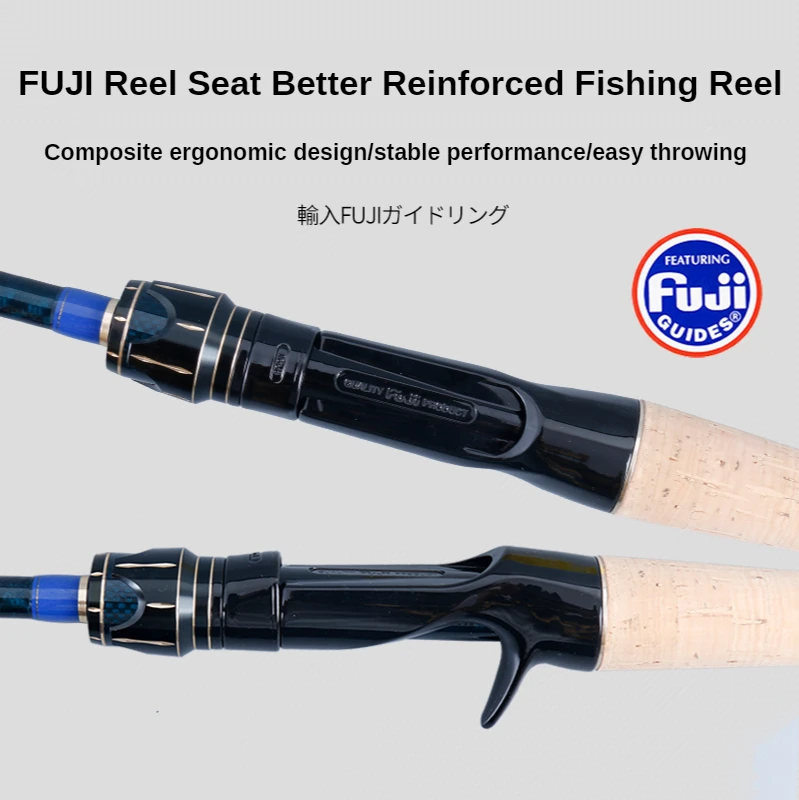 Portable All Fuji lure rod combo fresh water spinning casting rod and reel