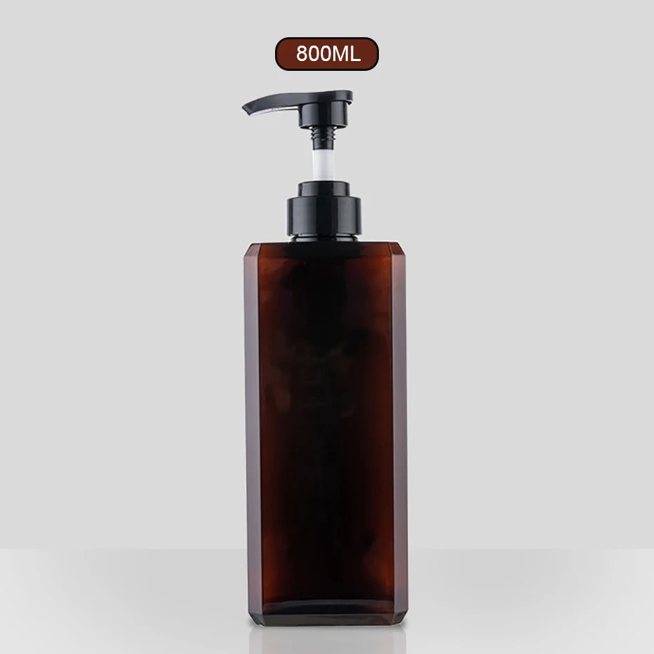 1000ml Square Refillable Pump Bottle for Shampoo, Conditioner, and Body Wash