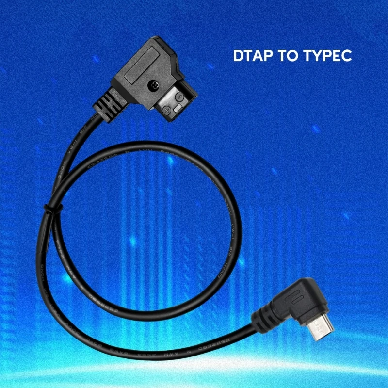 Dtap to Type C Cable,Camera Battery Power Supply Cord D Tap Input to USB C Output Charging Wire Line for V Mount Battery