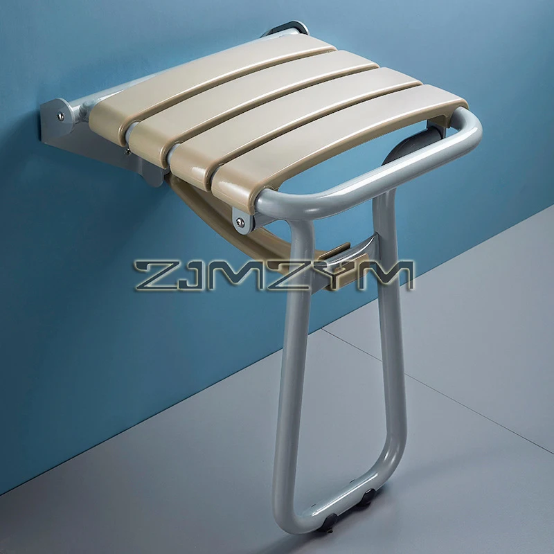 Wall-mounted Bathroom Stool, Stainless Steel, PVC, Plastic, Foldable Bench, Shower Chair, Shower Folding Seat, Furniture 5