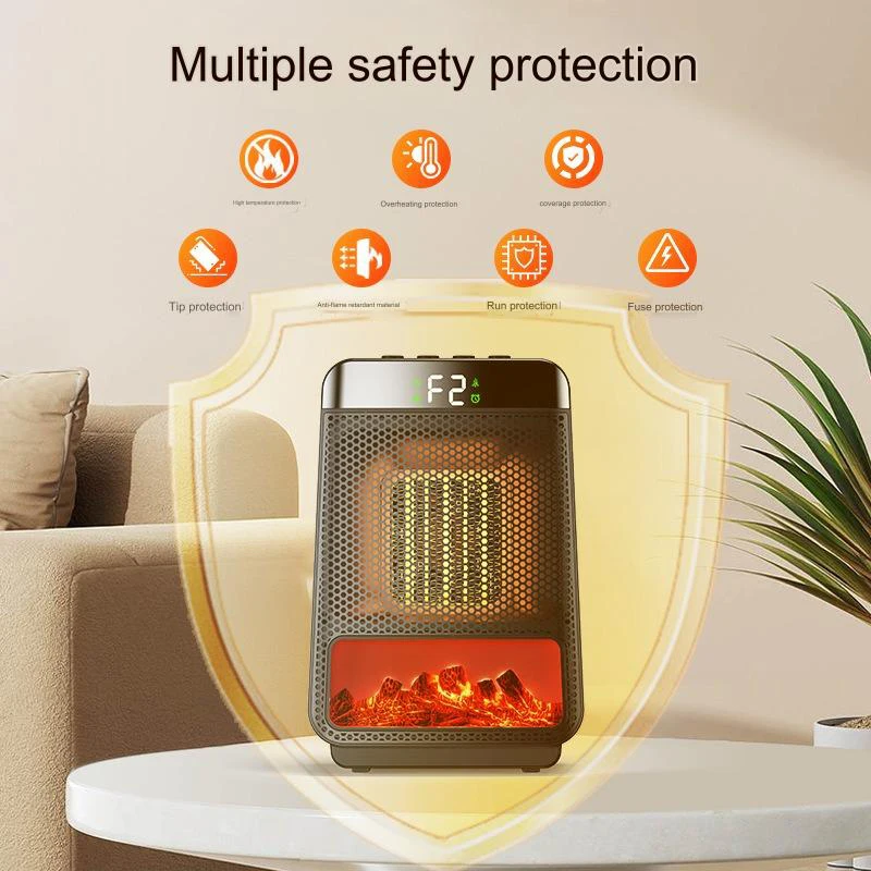 سخان لهب محمول مع ترموستات متغير ، سخان كهربائي لس...