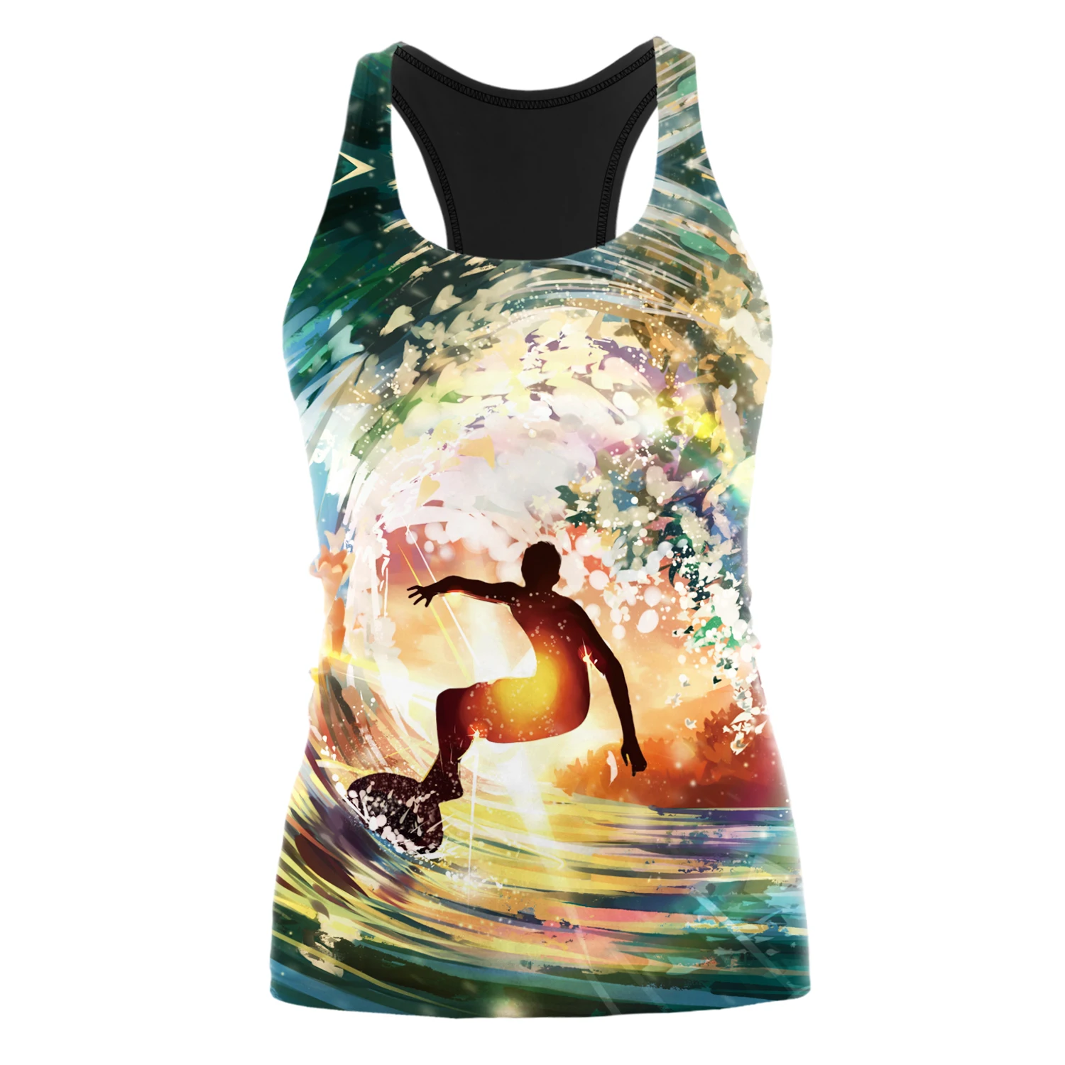 Sommer Frauen Yoga Tops Katze 3D Druck Sport Weste Aushöhlen Ärmellose Shirts Mädchen Gym Fitness Tank Top Schlank Laufschuhe Weibliche – Detail 7