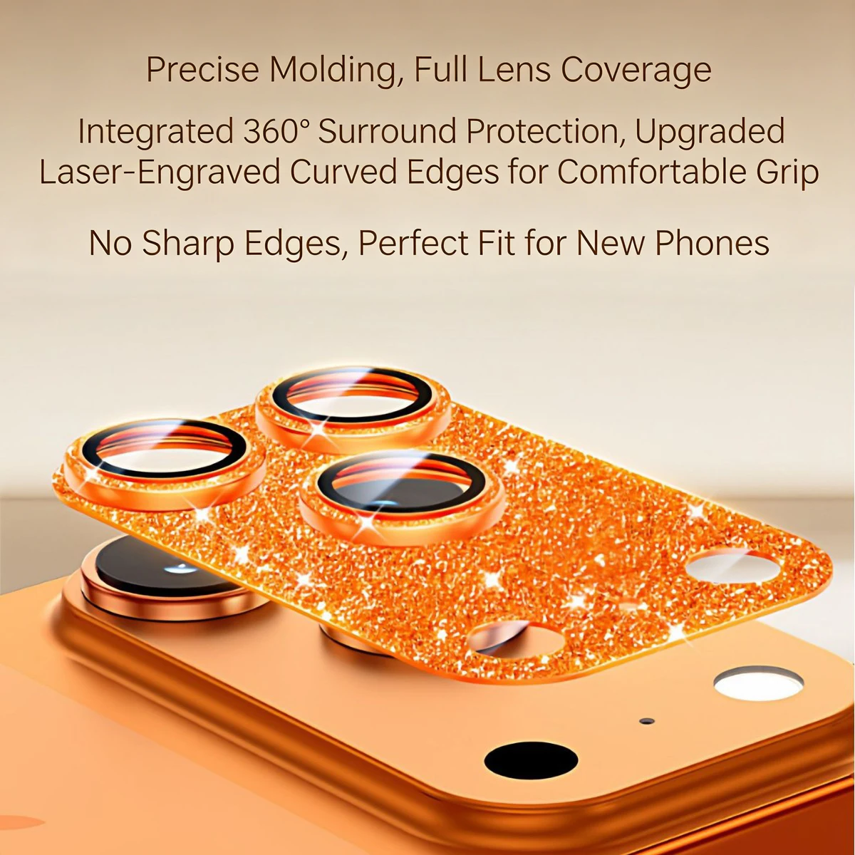 Glamorous Glitter Diamond Metal Camera Lens Protection Glass