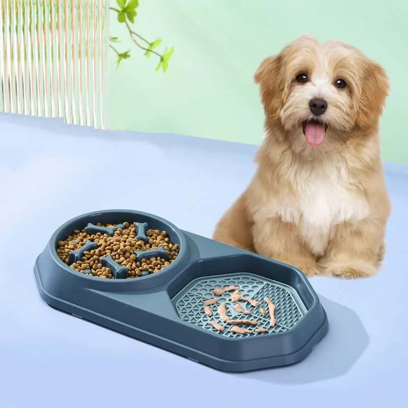 Title 2, Pet supplies Dog feeder Cat licking plate Choke...
