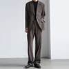 Men's Luxury Draped Baggy Suit Pants Casual Button-down Solid Color Straight Premium Elegant Dress Pants 2024 New 3