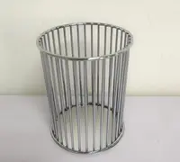 Metal wrought iron pen holder multi-functional desktop storage bucket 1