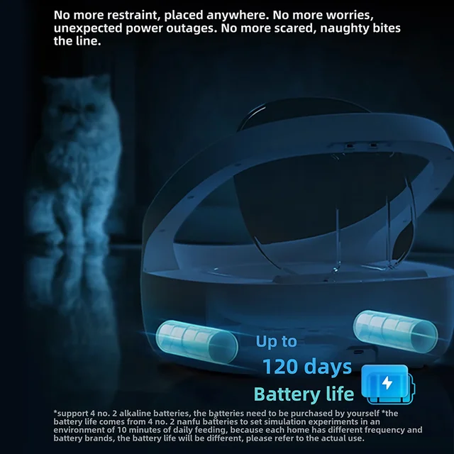 Smart Pet Feeder Sensor Recognition Automatic Cat Feeder With WIFI App Control Accurate Pet Food Dispenser Anti-snatch Feeder 3
