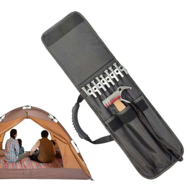 

Сумка для хранения вещей из ткани Оксфорд, портативный держатель для палатки, с колышками, для путешествий