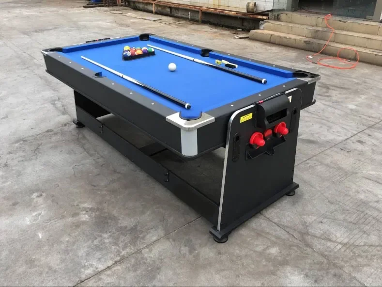 Home entertainment 4 in 1 Modern multi game billiard pool table with air hockey table tennis and dinning