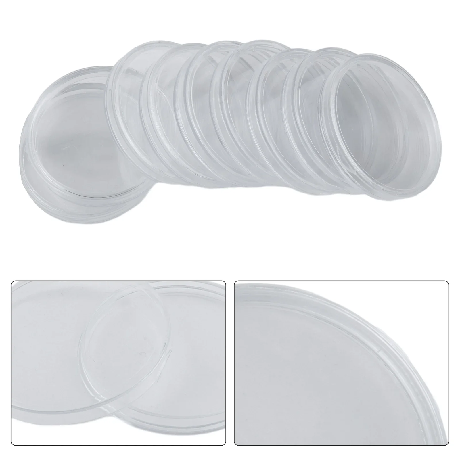 100pcs Coin Capsules 38mm Accessories Clear Collection Round Storage Transparent Case Container Holder Plastic 2