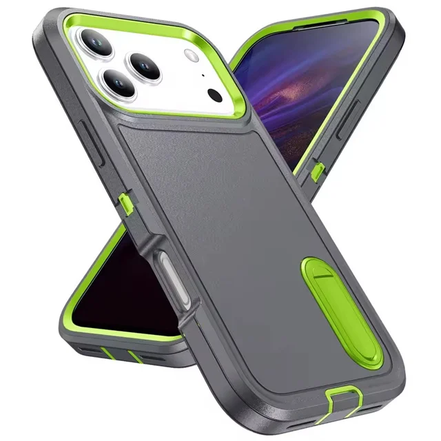 ตัวเลือกสินค้า เคสกันกระแทกไฮบริด 3in1 สำหรับ iPhone 17/16 Pro Max Plus วัสดุ PC แข็งแรง