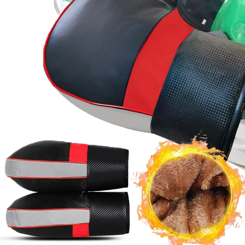 1Pair Motorcycle Winter Warmer Gloves Handlebar Muffs Protective Motorcycle Scooter Thick Warm Grip Handle Bar Muff Rainproof