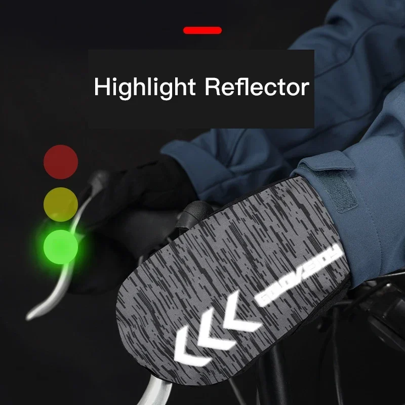 2 in 1 Gloves Winter Warm Reflective Cycling Camping Fishing Sport Touch Screen Non-slip Windproof Snowboard Skiing Loose