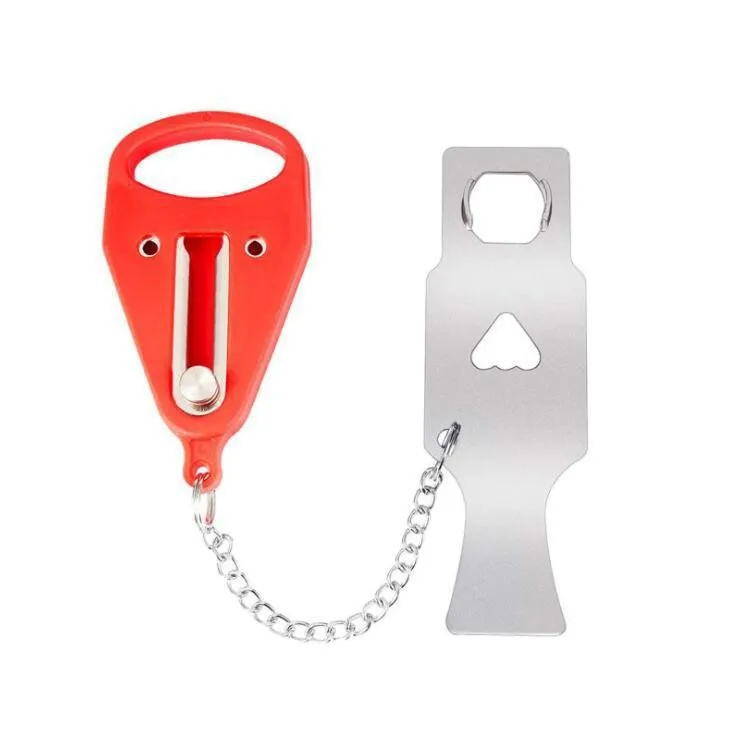Enhanced Compact Security Lock for Doors - Double Hole Safety Latch for Home and Hotel Protection