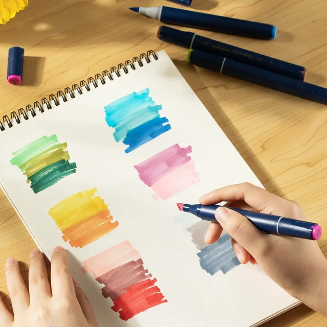 어린이의 창의력을 펼치는 아동용 알코올 스케 만화 드로잉 마커 펜 세트