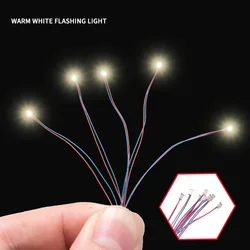 Set of 10 Flashing LED SMD 0805 3V Lamps for Creative Scene Decoration (Warm white flashing)