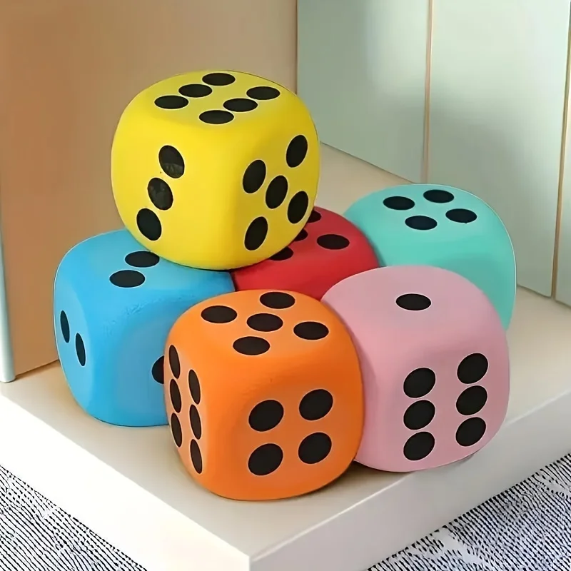 8CM color foam dice set multi-purpose fun toy party and educational game accessories 1set