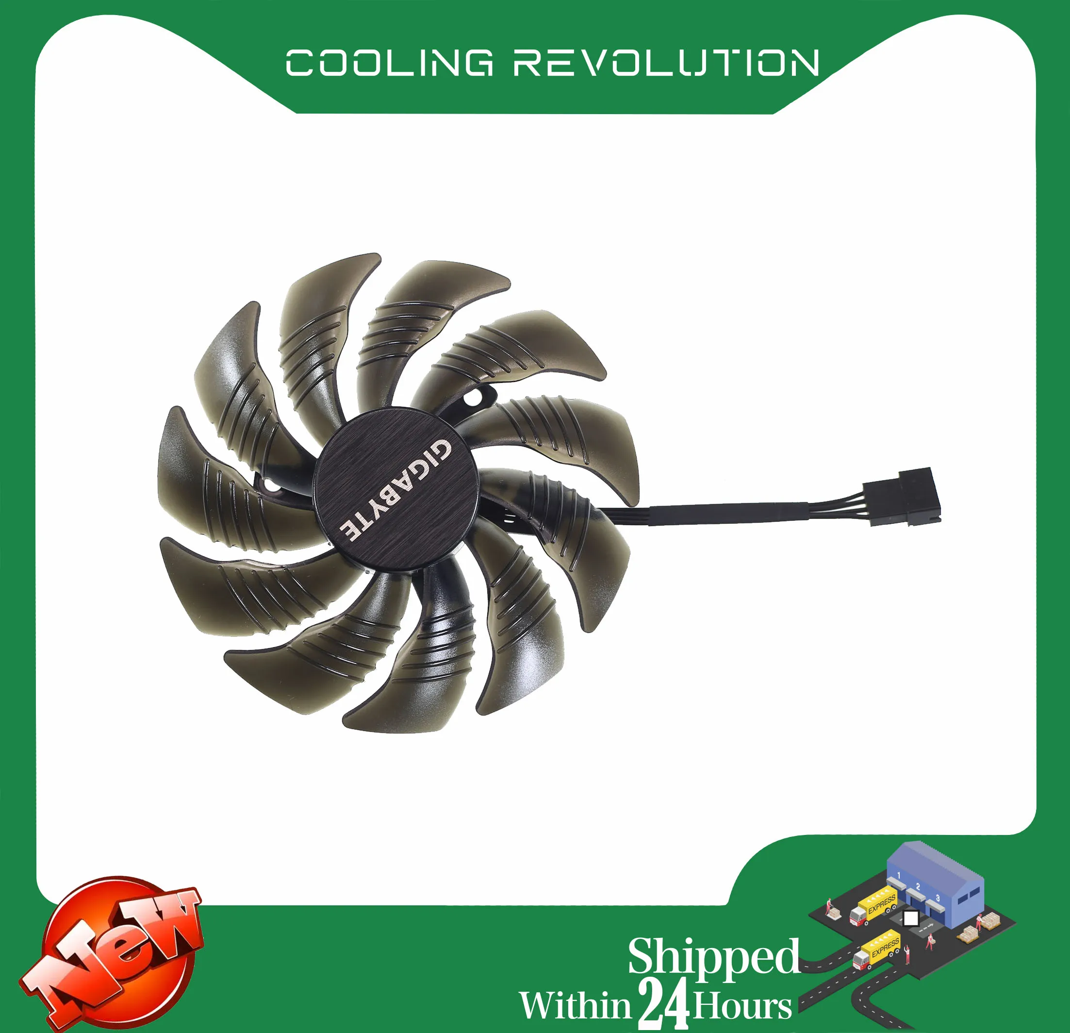 Ventilador de Refrigeração para Gigabyte Geforce Gtx 1050 ti rx 480 470 Gtx 1060 g1 Placa Gráfica Cooler Fãs 88 mm T129215su Pld09210s12hh - Imagem 3