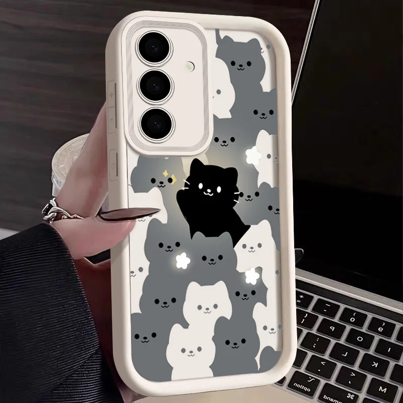 Adorable Cartoon Cat Silicone Phone Case Cover