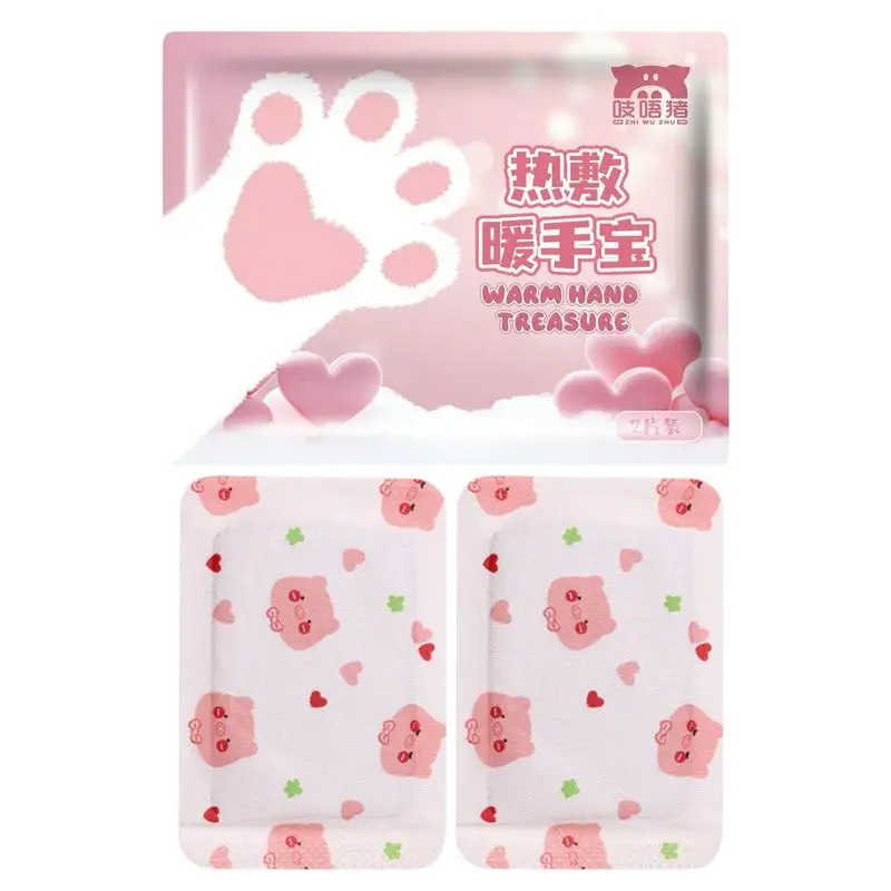 2pcs Disposable Hand Warmer Long Lasting Safe Natural Odorless Foot Warmers Heat Packs Winter Waist Abdomen Body Warmer