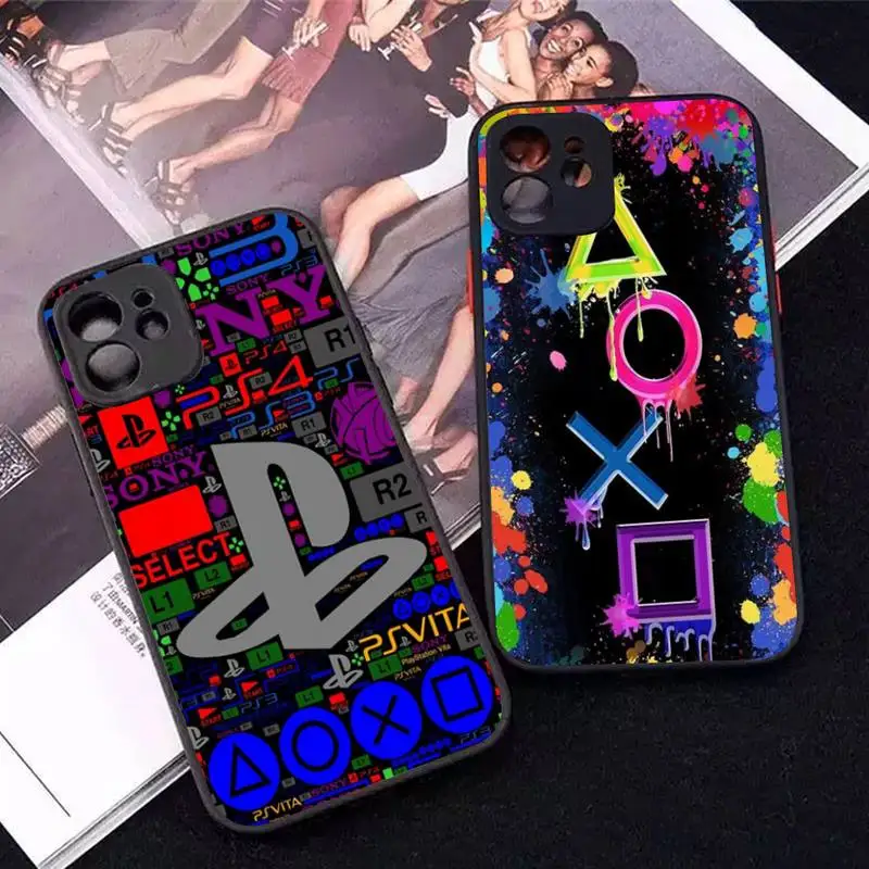 P-Playstation Play-Station Ps-4 Custodia Per Telefono Per Iphone 14 11 12 13 Mini Pro Max 8 7 Plus X Xr Xs Max Cover Opaca Traslucida