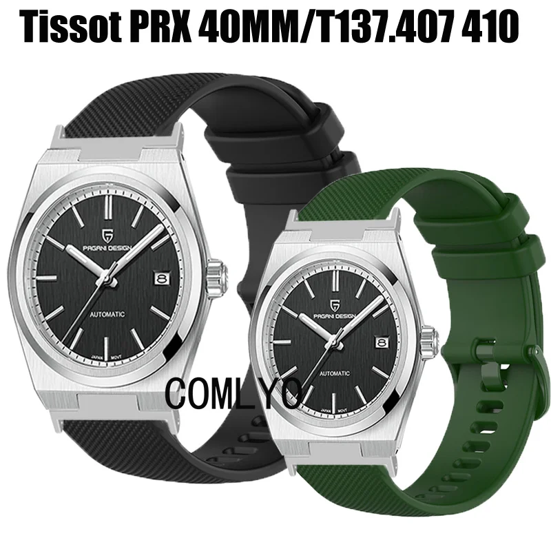 Fascia Per Tissot Prx 40Mm T137.407 Donna Uomo Cinturino Smartwatch Cinturino Sportivo In Silicone Morbido