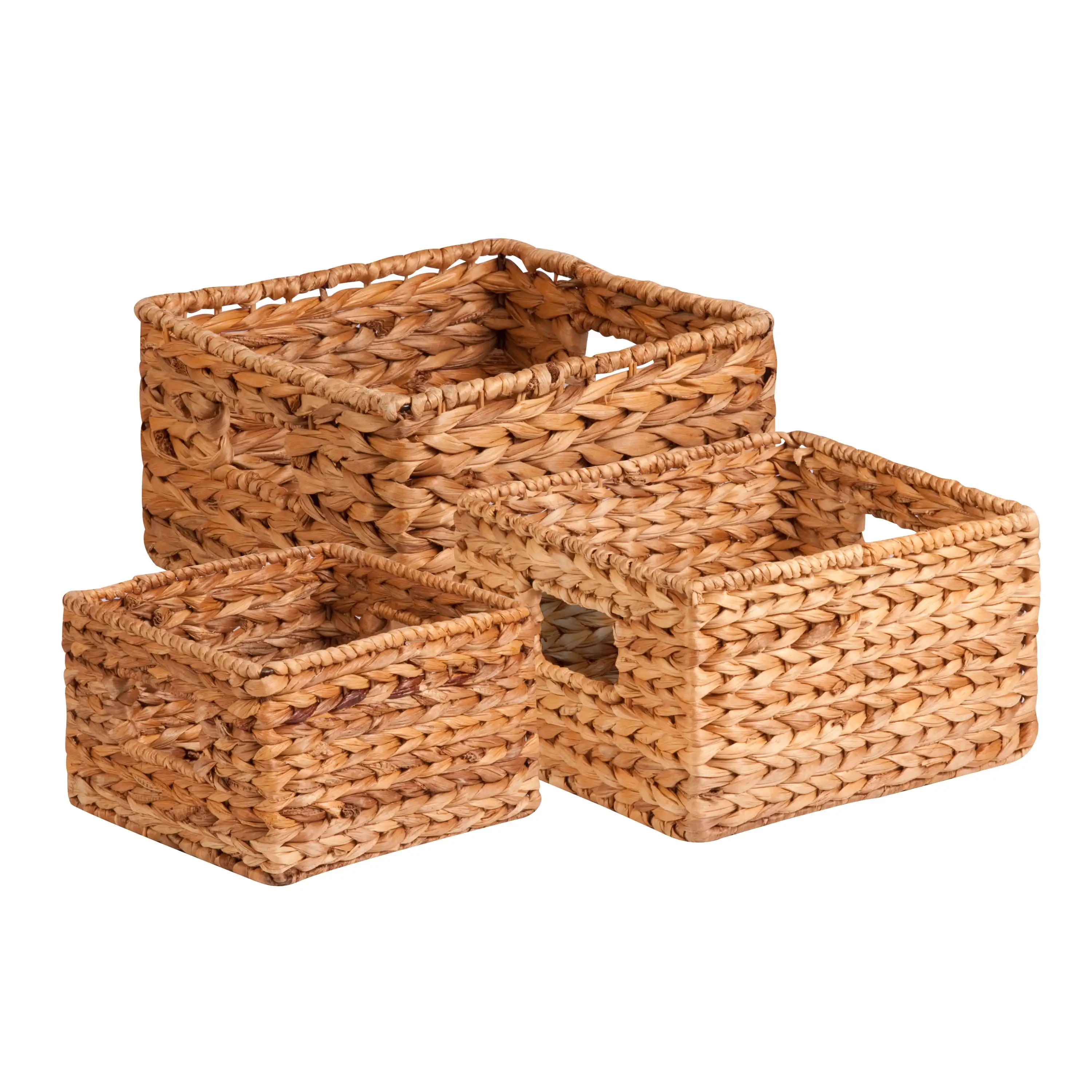 

Honey-Can-Do Set of 3 Wicker Storage Nesting Baskets with Handles