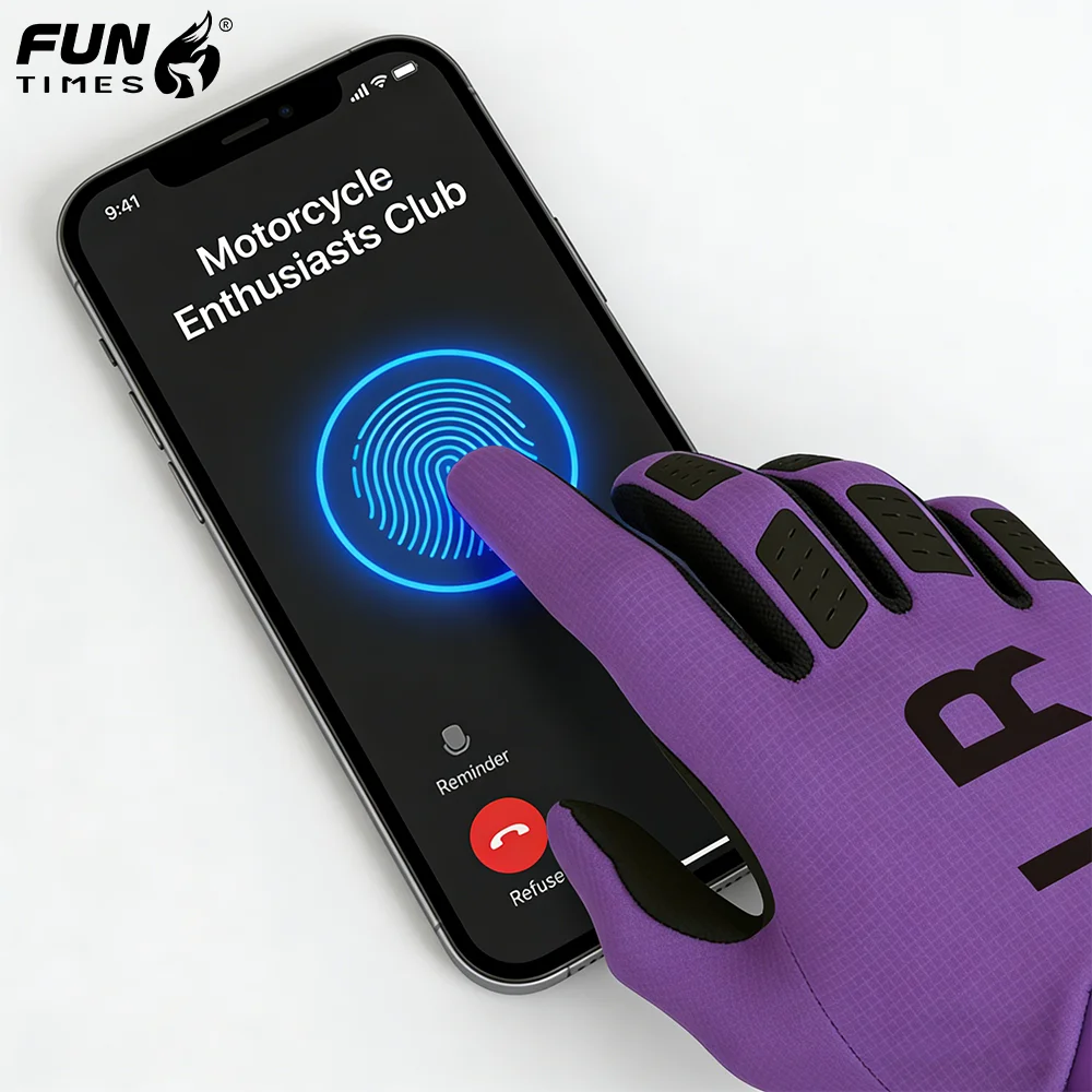 FUNTIMES Bunte Outdoor-Fahrradhandschuhe für Herren/Damen, Frühling, Sommer, Herbst, Winter, Sport-Vollfingerhandschuhe. – Detail 6