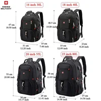 תיק מחשב SWISS 17 אינץ' עמיד למים עם יציאת טעינה USB בסגנון שוויצרי, תיק מולטיפונקציונלי לבית הספר, מוצ'ילה לטיולים ונסיעות 4