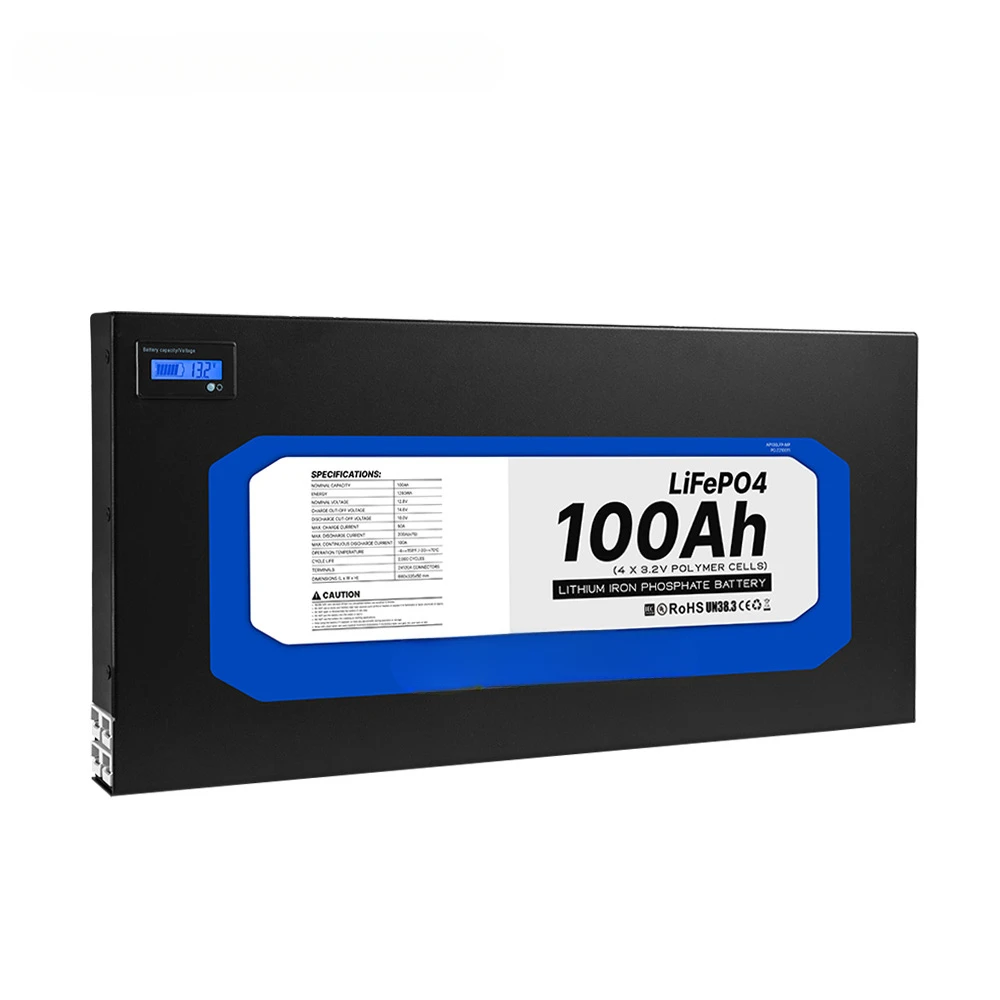 

Deep Cycle 12v 100ah Slimline BMS Slim Lifepo4 комплект литий-ионный батарей для RV