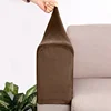 2Pcs Velvet Removable Armrest Covers Stretch Chair Sofa Arm Protectors Covers Armchair Covers Solid Color Couch Cover 3