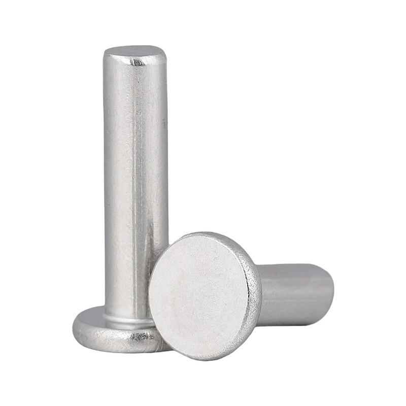 M2 M2.5 M3 M4 M5 M6 M8 GB109 Aluminum Flat Thin Wafer Head Punch Self-plugging Solid Rivet Rod Diameter 2-8mm 5/10/50pcs rivets and fasteners rivets and screws