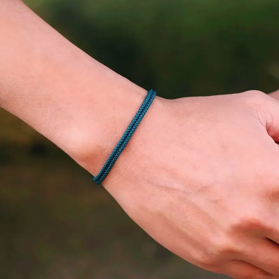 Handmade Adjustable Rope Bracelet for Men - Anniversary Gift for Boyfriend or Husband