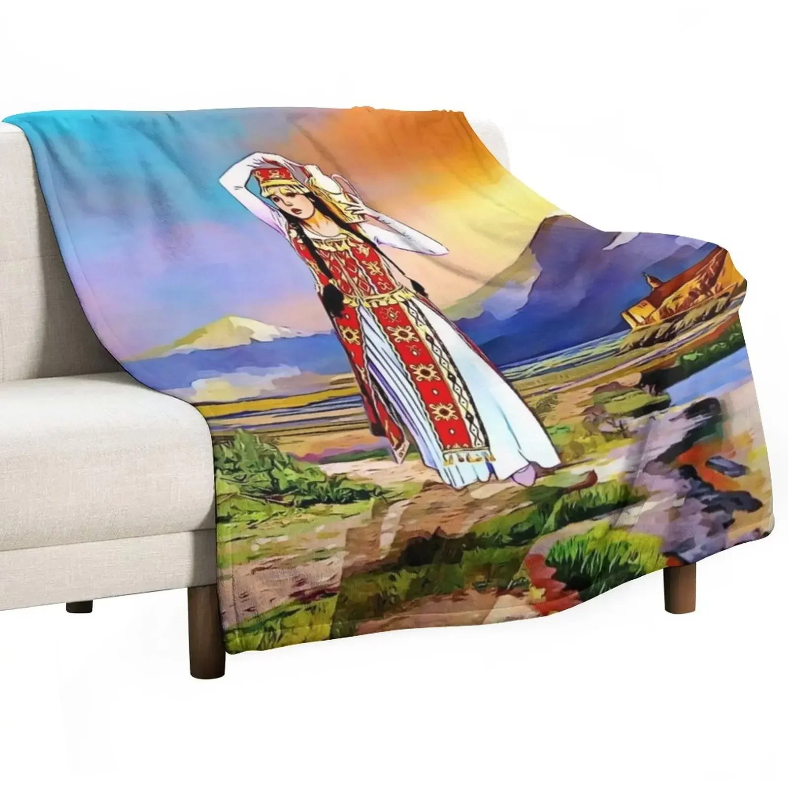

The Masis Ararat Lady Armenia Throw Blanket Baby Sleeping Bag Custom Plaid Blankets