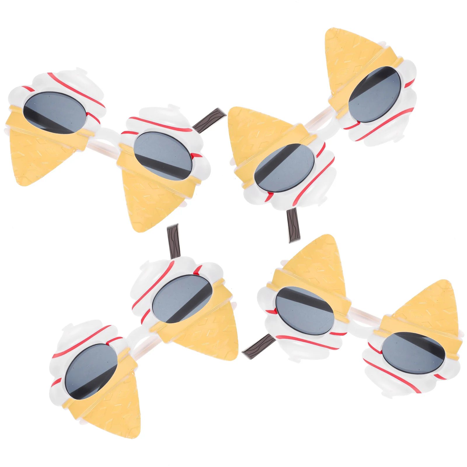

4 Pcs Sunglasses Ice Cream Banquet Christmas Decorations Party Supplies for Adults Abs Plastic