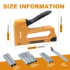 TOLESA Light Duty Staple Gun for Woodworking, Manual Nail Gun Kit with 1600pcs Staples 1/4'',5/16'',3/8'' and One Staple Remover 2