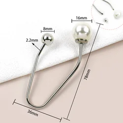 Metal U - Ring Buckle Decorative Clasp for Clothing and Accessories (01 - Silver)