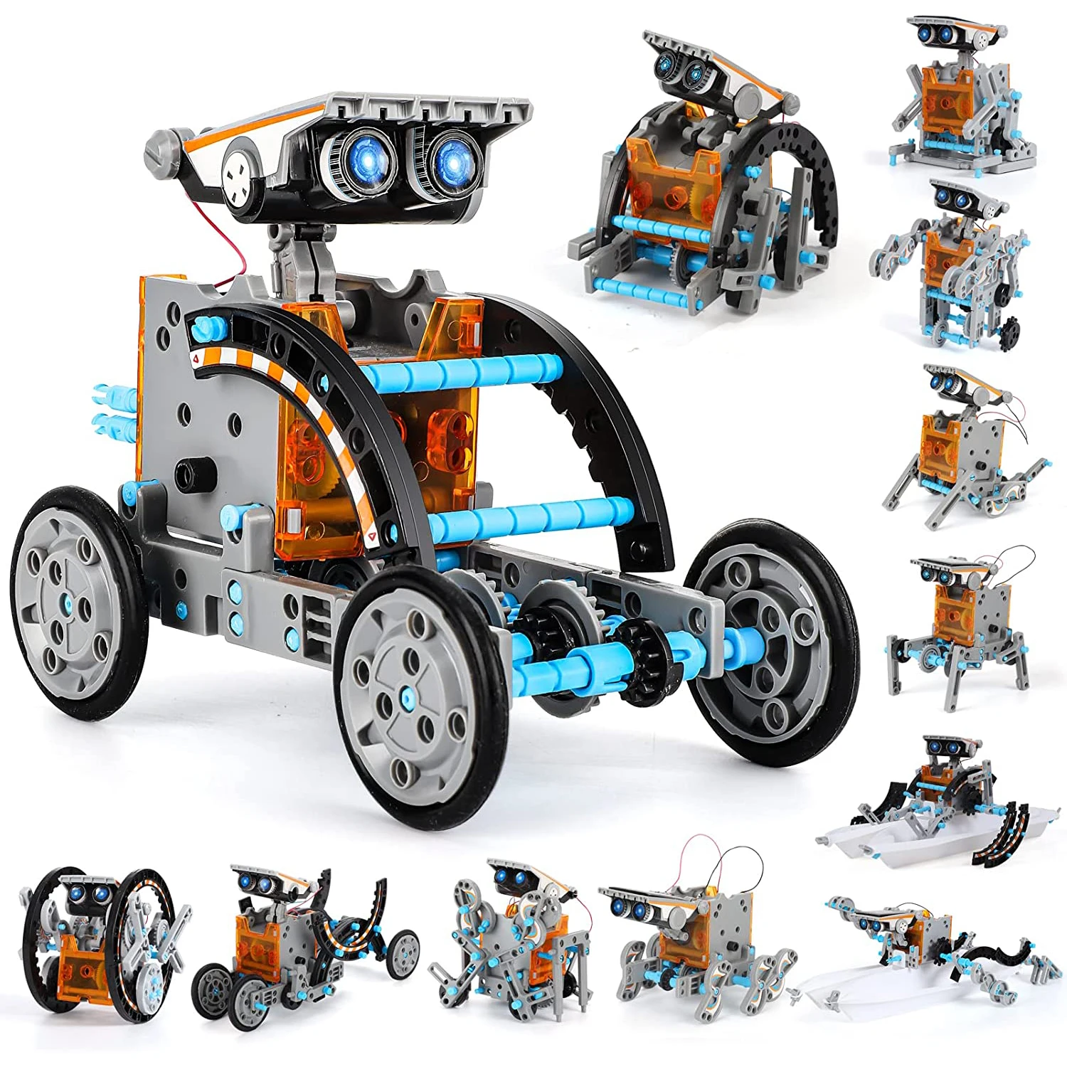 12-In-1 Stem Solar Robot Kit Toys Gifts For Kids 3-8 Years Old Educational Building Science Experiment Set Birthday Gift_voghion.com