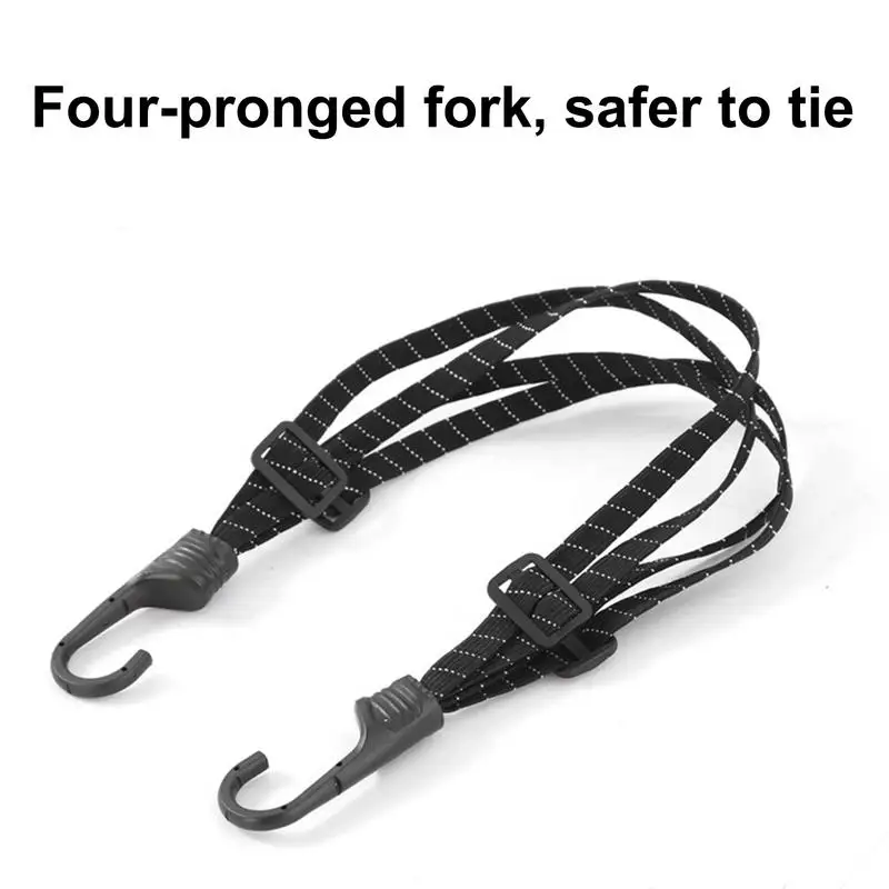 Motorcycle Bungee Cords With Hook Motorcycle Binding Rope Multi-function Reflective Luggage Rope For Hat Scooter Binding Elastic