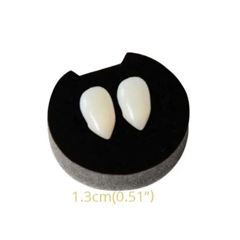 Vampire Fangs Halloween Costume Accessory with Dental Adhesive